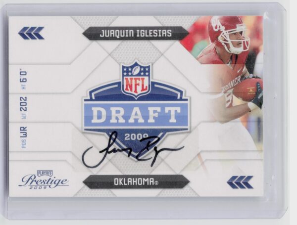2009 Playoff Prestige Juaquin Iglesias Auto /50 #32 Sooners NFL Draft Autographs