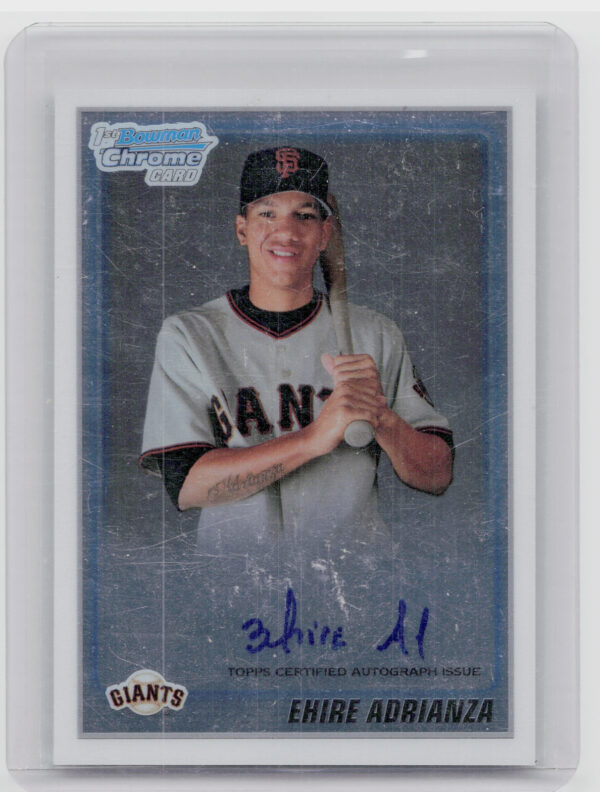 2010 Bowman Chrome Ehire Adrianza AU #BCP201 Giants Prospects Autographs