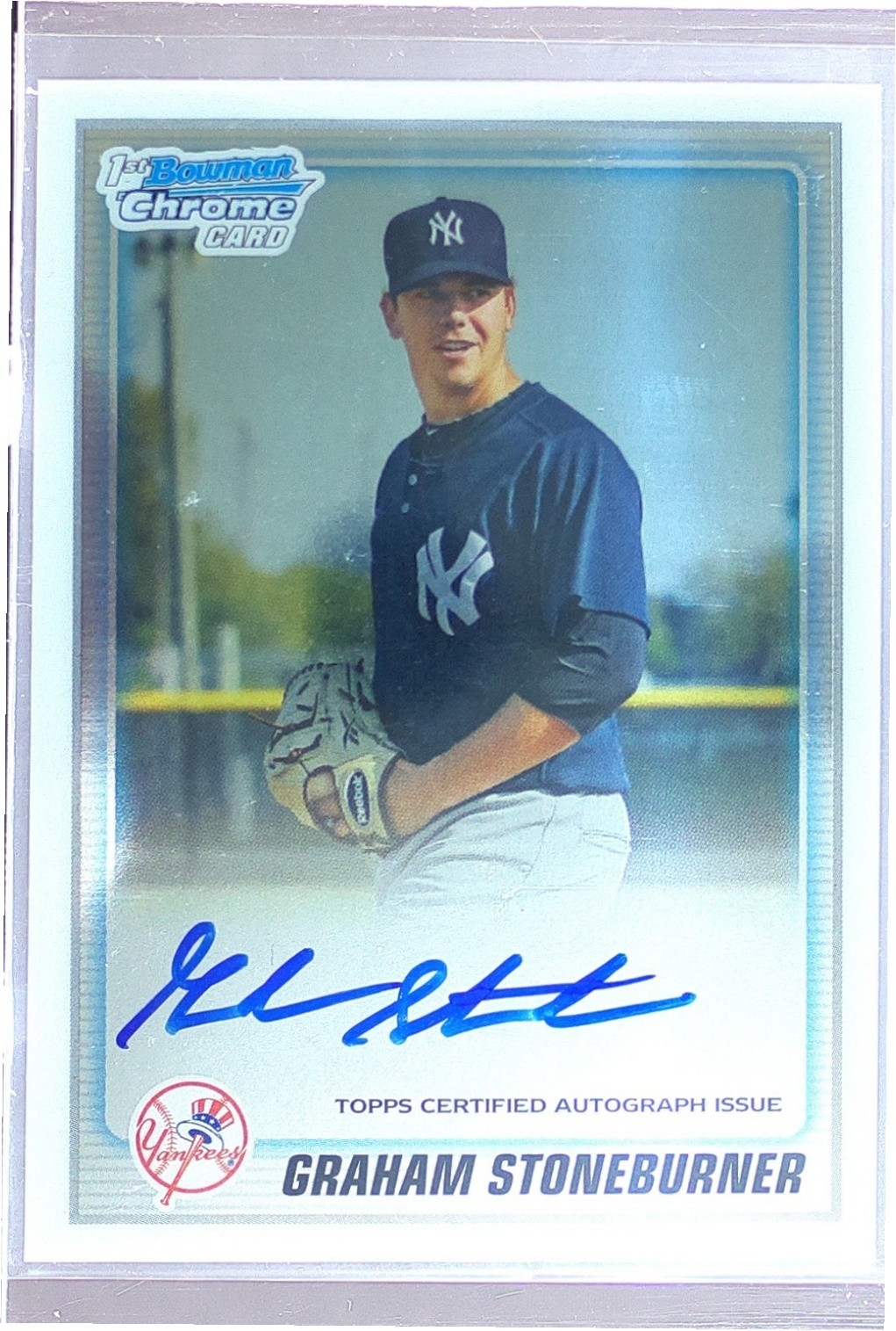 2010 Bowman Chrome Graham Stoneburner Auto #BCP208 Yankees Prospects Autographs