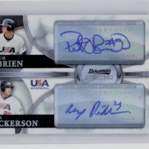 2010 Bowman Sterling Peter O'Brien / Alex Dickerson AU SN99 #BSDA-16 Team USA Ba