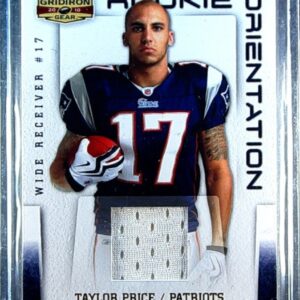 2010 Gridiron Gear Taylor Price /299 JSY #20 Patriots Rookie Orientation