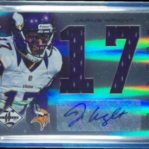 2012 Panini Limited Jarius Wright AU MEM SN49 #34 Vikings Rookie Jumbo Jerseys A