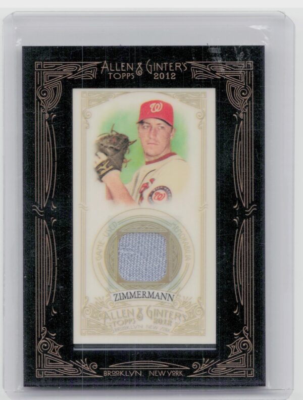 2012 Topps Allen & Ginter Jordan Zimmermann MEM #AGR-JZ Nationals Relics