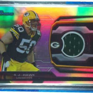 2013 Bowman A.J. Hawk MEM #BR-AJH Packers Relics