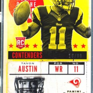 2013 Contenders Tavon Austin RC /99 #13 Rams Rookie of the Year Contenders Gold