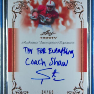 2013 Leaf Trinity Stepfan Taylor #DI-ST1 Cardinal Inscriptions Bronze