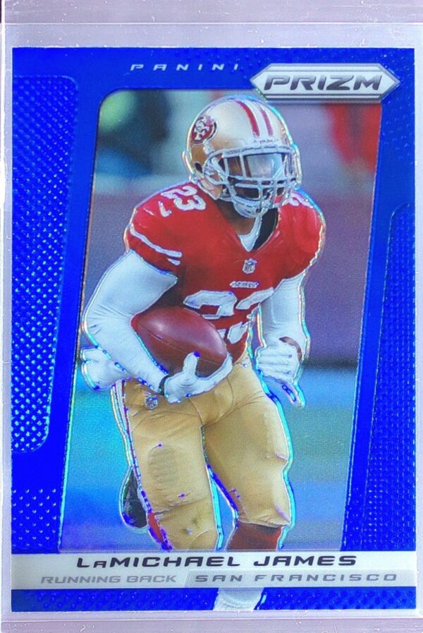 2013 Prizm LaMichael James Prizms Blue #187 49ers
