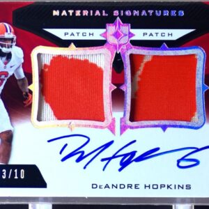 2013 UD Ultimate Collection DeAndre Hopkins Auto /10 JSY #SJ-DH Tigers Ultimate