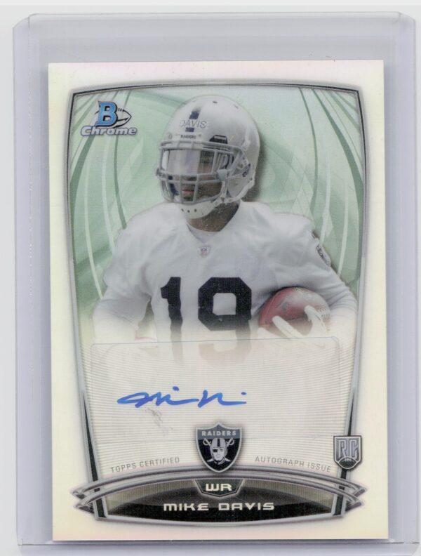 2014 Bowman Chrome Mike Davis AU #RCRA-MD Raiders Rookie Autographs Refractors