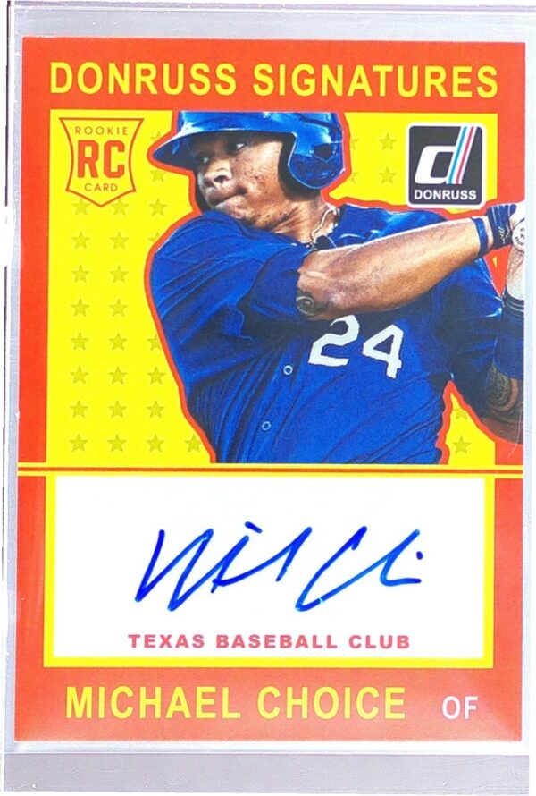 2014 Donruss Michael Choice Auto RC #MC Rangers Donruss Signatures