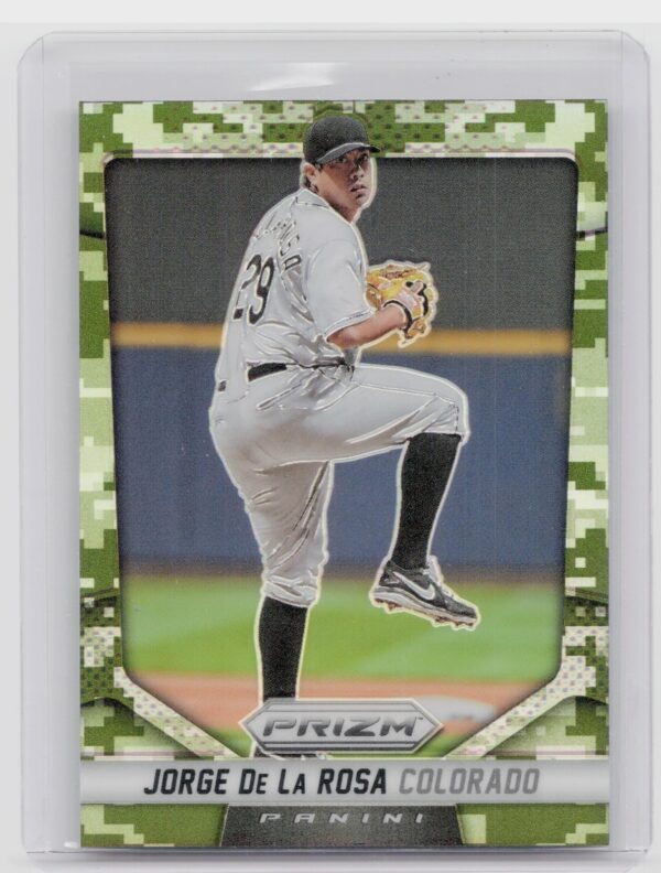2014 Prizm Jorge De La Rosa Prizms Camo #100 Rockies