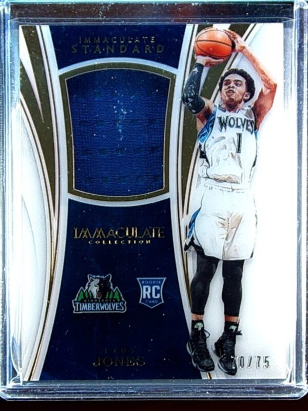 2015-16 Immaculate tyus jones /75 JSY #ST-TYJ Timberwolves Immaculate Standard