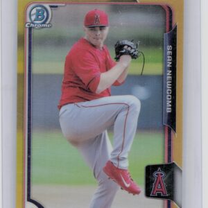 2015 Bowman Chrome Sean Newcomb /50 #BCP182 Angels Prospects Gold Refractors