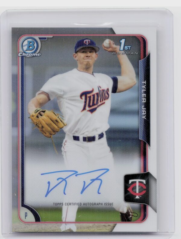 2015 Bowman Draft Tyler Jay AU #BCA-TJ Twins Chrome Draft Pick Autographs