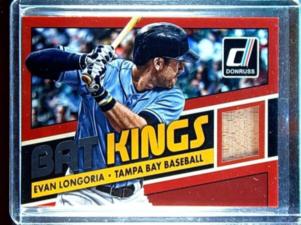 2015 Donruss Evan Longoria Relic #11 Rays Bat Kings
