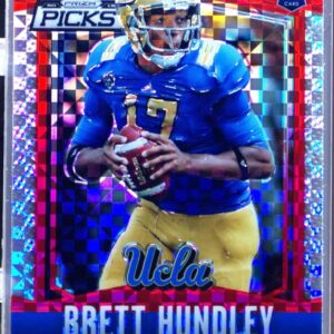 2015 Prizm Collegiate Draft Picks Brett Hundley Prizms Red Power RC #106 Bruins