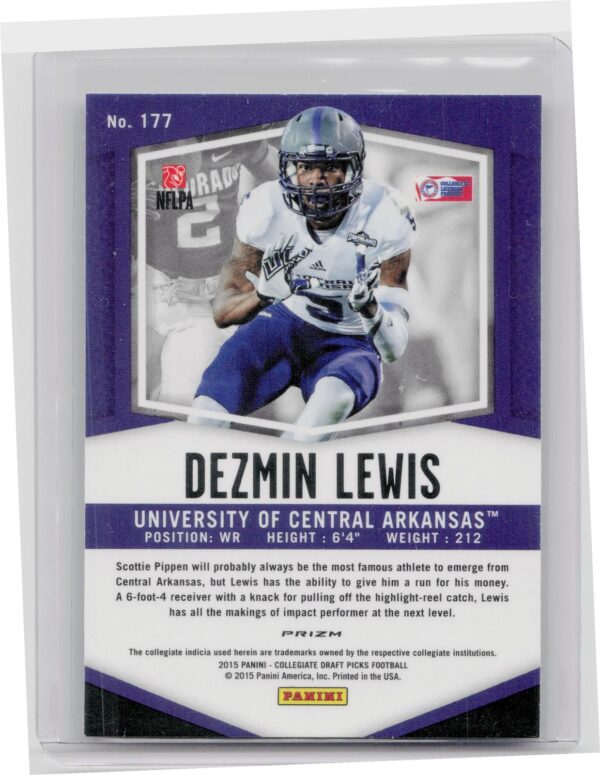 2015 Prizm Collegiate Draft Picks Dezmin Lewis Prizms #177 Bears - Image 3
