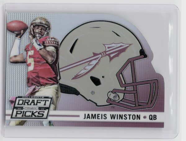 2015 Prizm Collegiate Draft Picks Jameis Winston #18 Seminoles Helmet Die Cuts