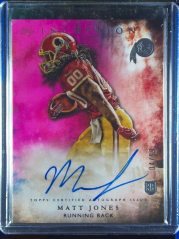 2015 Topps Inception Matt Jones AU SN99 #RA-30 Redskins Rookie Autographs Magent