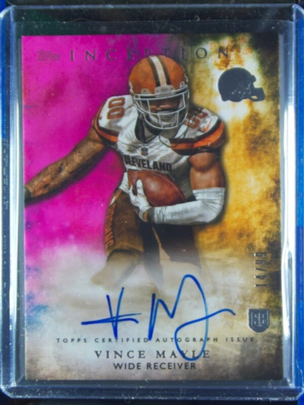 2015 Topps Inception Vince Mayle AU SN99 #RA-40 Browns Rookie Autographs Magenta
