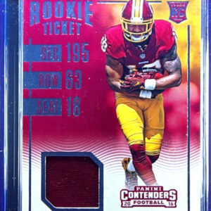 2016 Panini Contenders Josh Doctson MEM #25 Redskins Rookie Ticket Swatches Vert