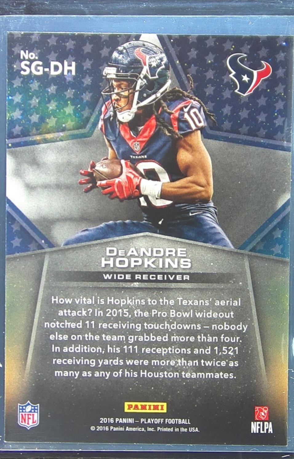 2016 Playoff DeAndre Hopkins #SG-DH Texans Star Gazing - Image 3