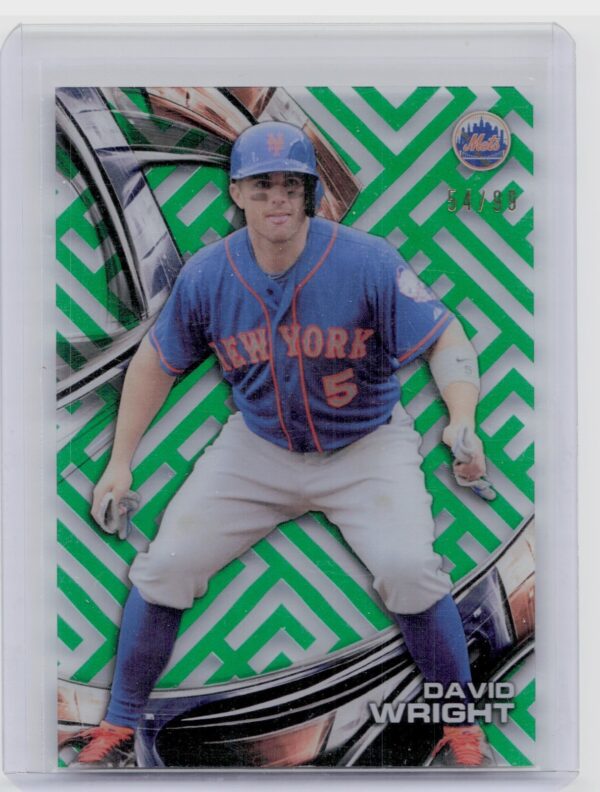 2016 Topps High Tek David Wright Green Rainbow Diffractor SN99 #HT-DW Mets
