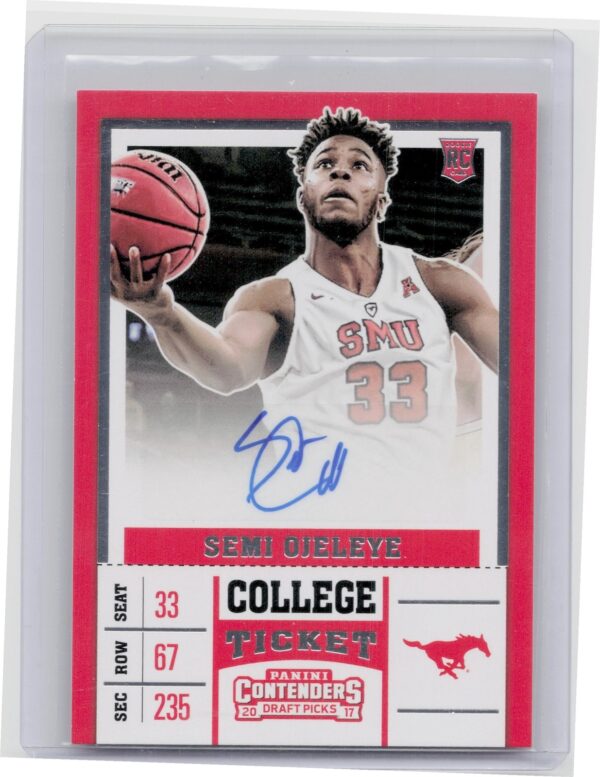 2017-18 Panini Contenders Draft Picks Semi Ojeleye AU #104 Mustangs College Tick