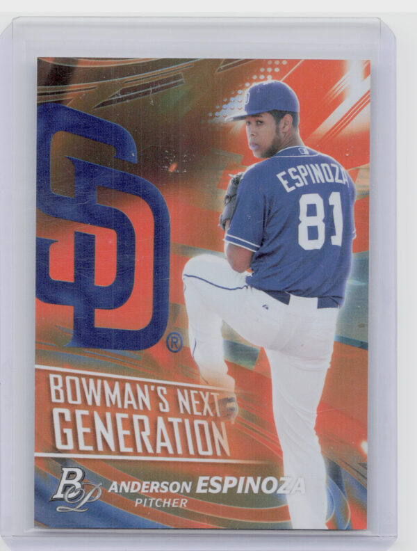 2017 Bowman Platinum Anderson Espinoza SN25 #BNG-AE Padres Bowman's Next Generat