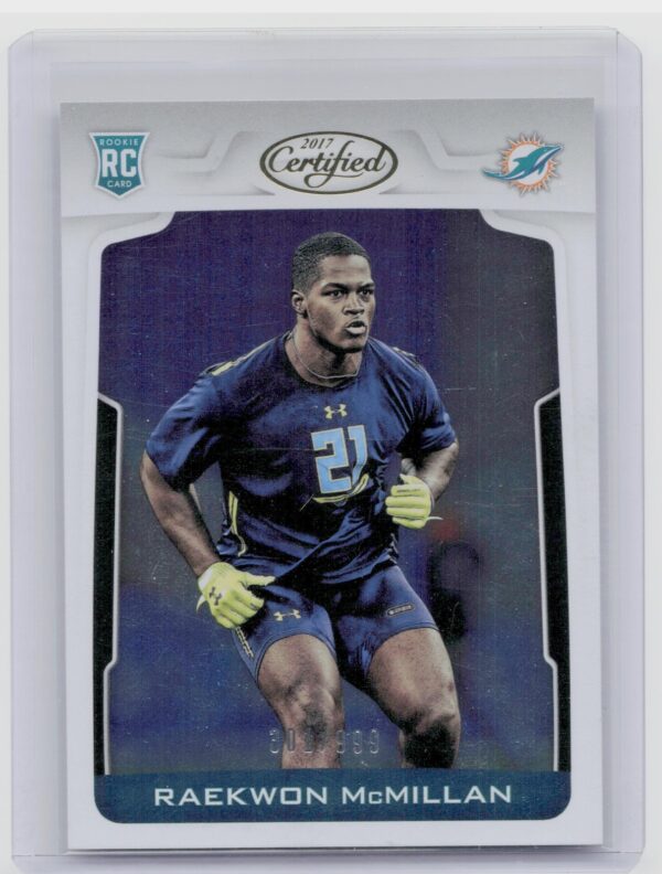 2017 Certified Raekwon McMillan rookie /999 #186 Dolphins