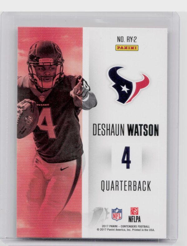 2017 Contenders Deshaun Watson #RY-2 Texans Rookie of the Year Contenders - Image 3