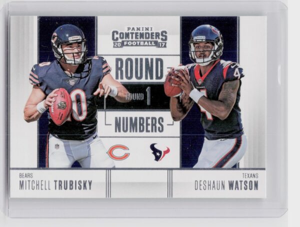 2017 Contenders Mitchell Trubisky / Deshaun Watson #RN-1 Texans Round Numbers