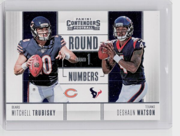 2017 Contenders Mitchell Trubisky / Deshaun Watson #RN-1 Texans Round Numbers
