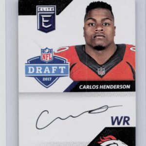 2017 Donruss Elite Carlos Henderson Auto #PP-CH Broncos Pen Pals