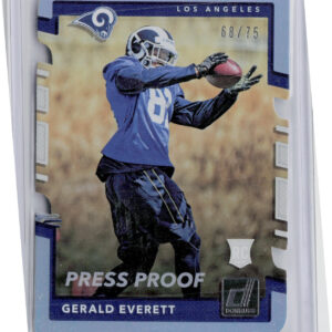 2017 Donruss Gerald Everett Press Proof Silver Die Cut SN75 #392 Rams