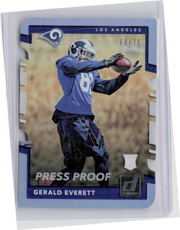2017 Donruss Gerald Everett Press Proof Silver Die Cut SN75 #392 Rams