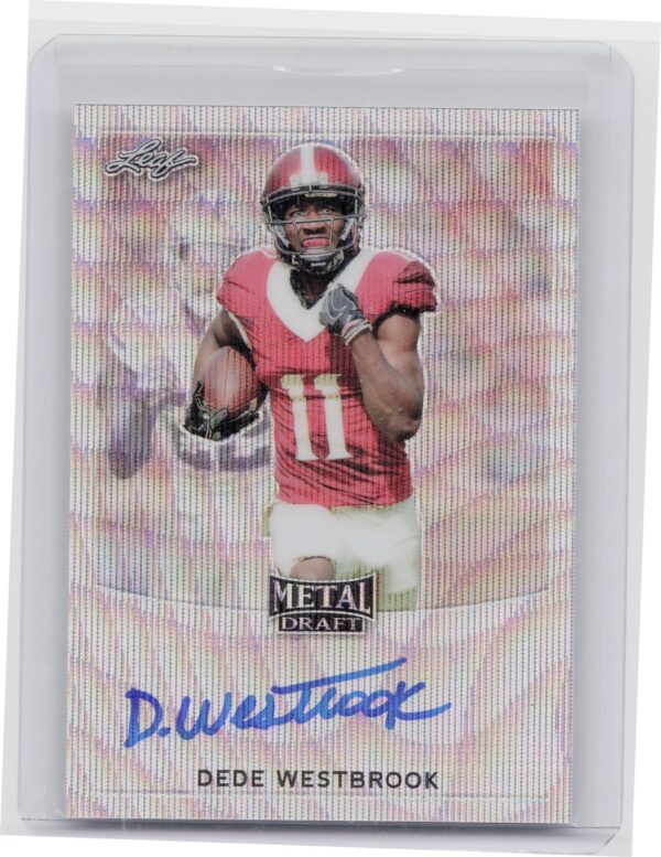 2017 Leaf Metal Draft Dede Westbrook AU #BA-DW1 Sooners Autographs Wave Foil
