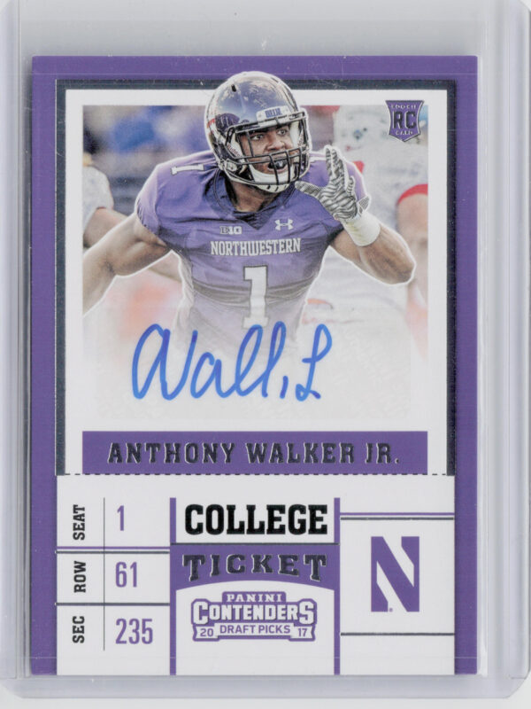 2017 Panini Contenders Draft Picks Anthony Walker Jr. AU #235 Wildcats