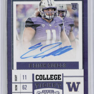 2017 Panini Contenders Draft Picks Elijah Qualls #236 Huskies
