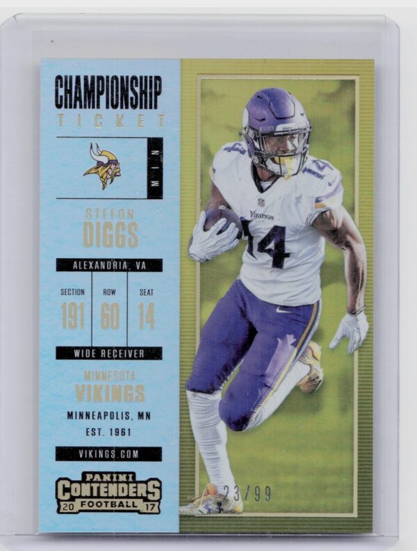 2017 Panini Contenders Stefon Diggs Championship Ticket SN99 #34 Vikings