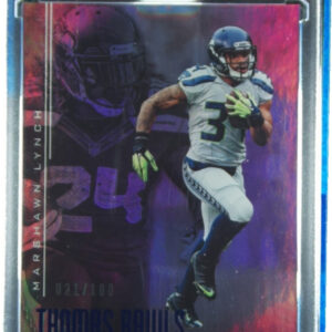 2017 Panini Illusions Marshawn Lynch / Thomas Rawls Blue SN100 #25 Seahawks