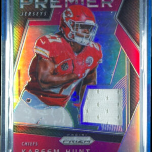 2017 Panini Prizm Kareem Hunt MEM #21 Chiefs Prizm Premier Jerseys Pink