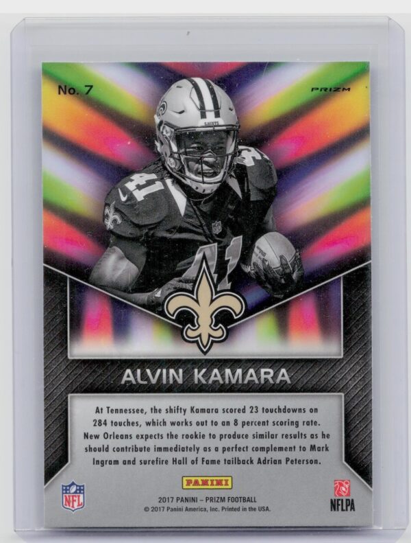 2017 Prizm Alvin Kamara #7 Saints Instant Impact Prizm - Image 3