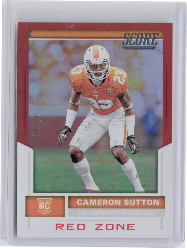 2017 Score Cameron Sutton Red Zone SN20 #372 Volunteers
