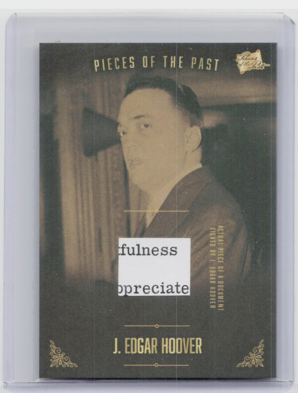 2017 The Bar Pieces of the Past:  J. Edgar Hoover PR-JEH04