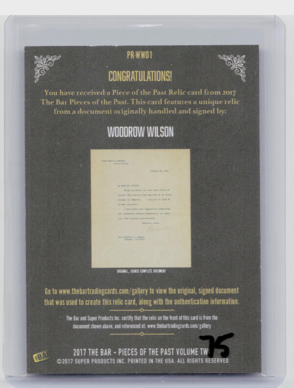 2017 The Bar Pieces of the Past Volume Two: Barack Obama PR-WW01 - Image 3