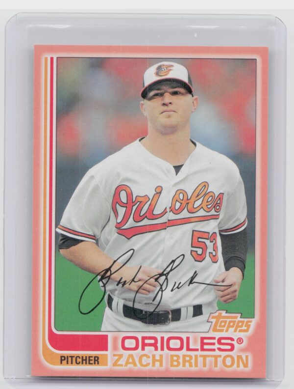 2017 Topps Archives Zach Britton Peach SN199 #166 Orioles