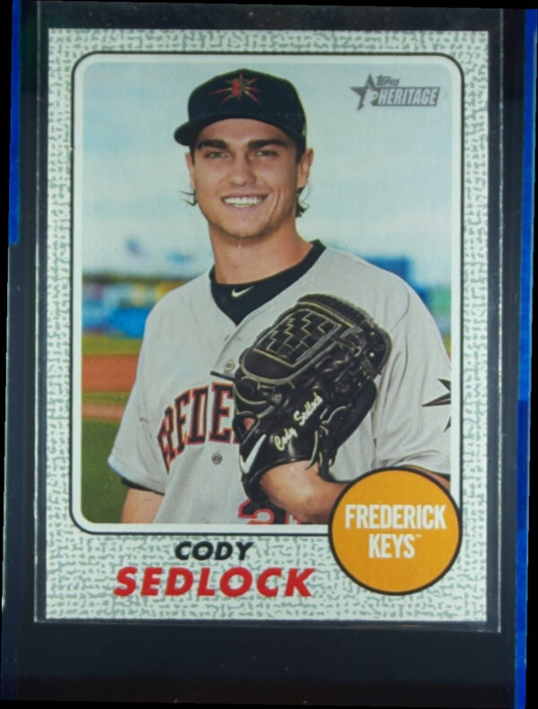 2017 Topps Heritage Minor League Cody Sedlock Gray Border SN25 #46 Keys