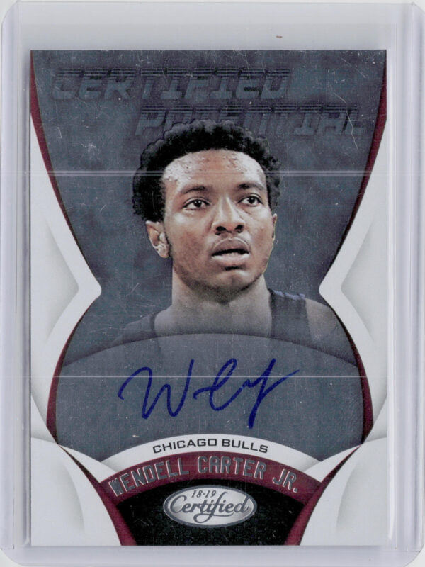 2018-19 Panini Certified Wendell Carter Jr. AU #CP-WC Bulls Certified Potential