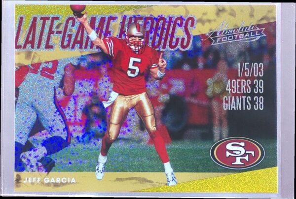 2018 Absolute Jeff Garcia #LGH-JG 49ers Late Game Heroics Spectrum Gold
